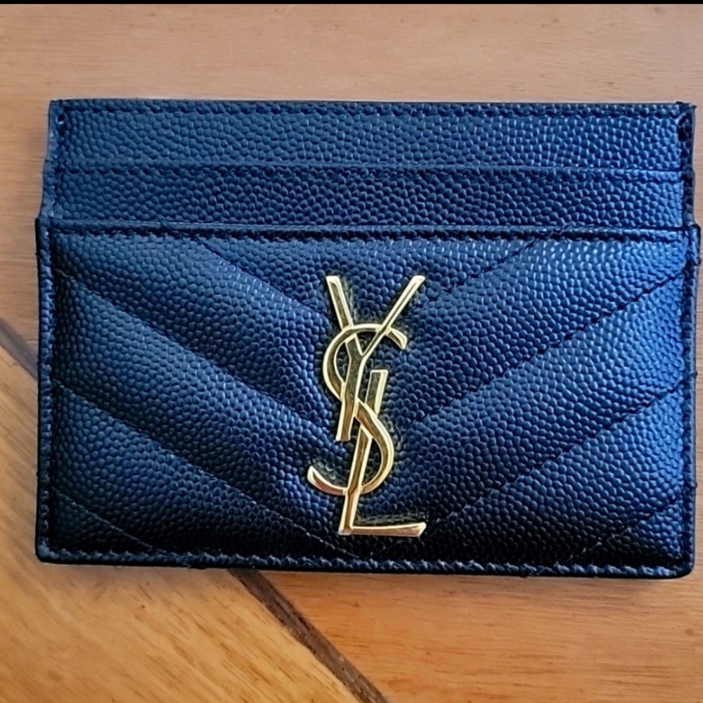 YSL | Card Case | Monogram Matelasse Leather Card Case - Picture 1 of 3